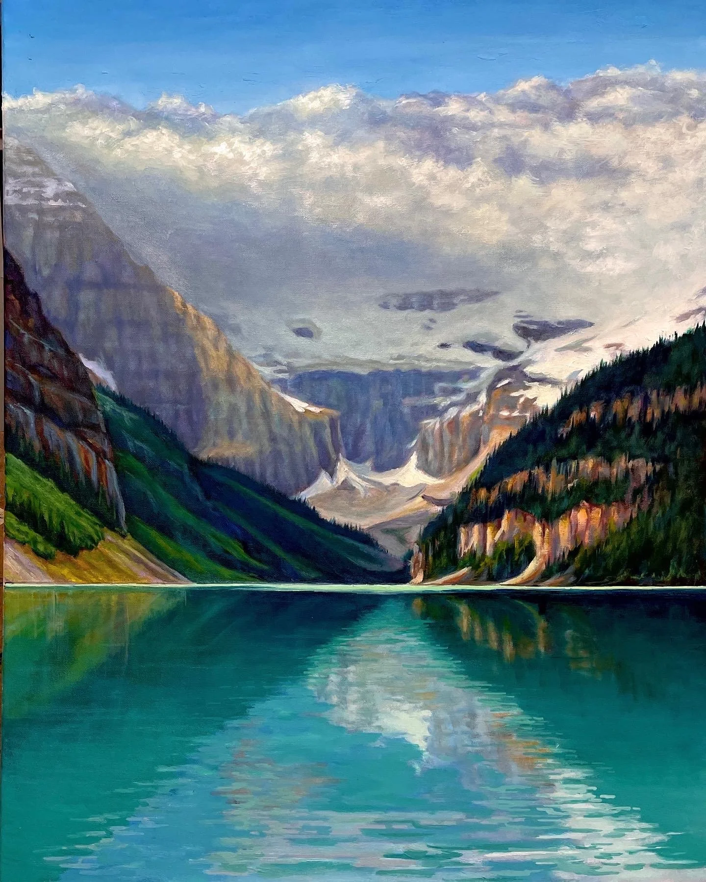 絵画  Lake Louise Lake Louise Glow by Robert E. Wood, Oil on Canvas | Koyman
